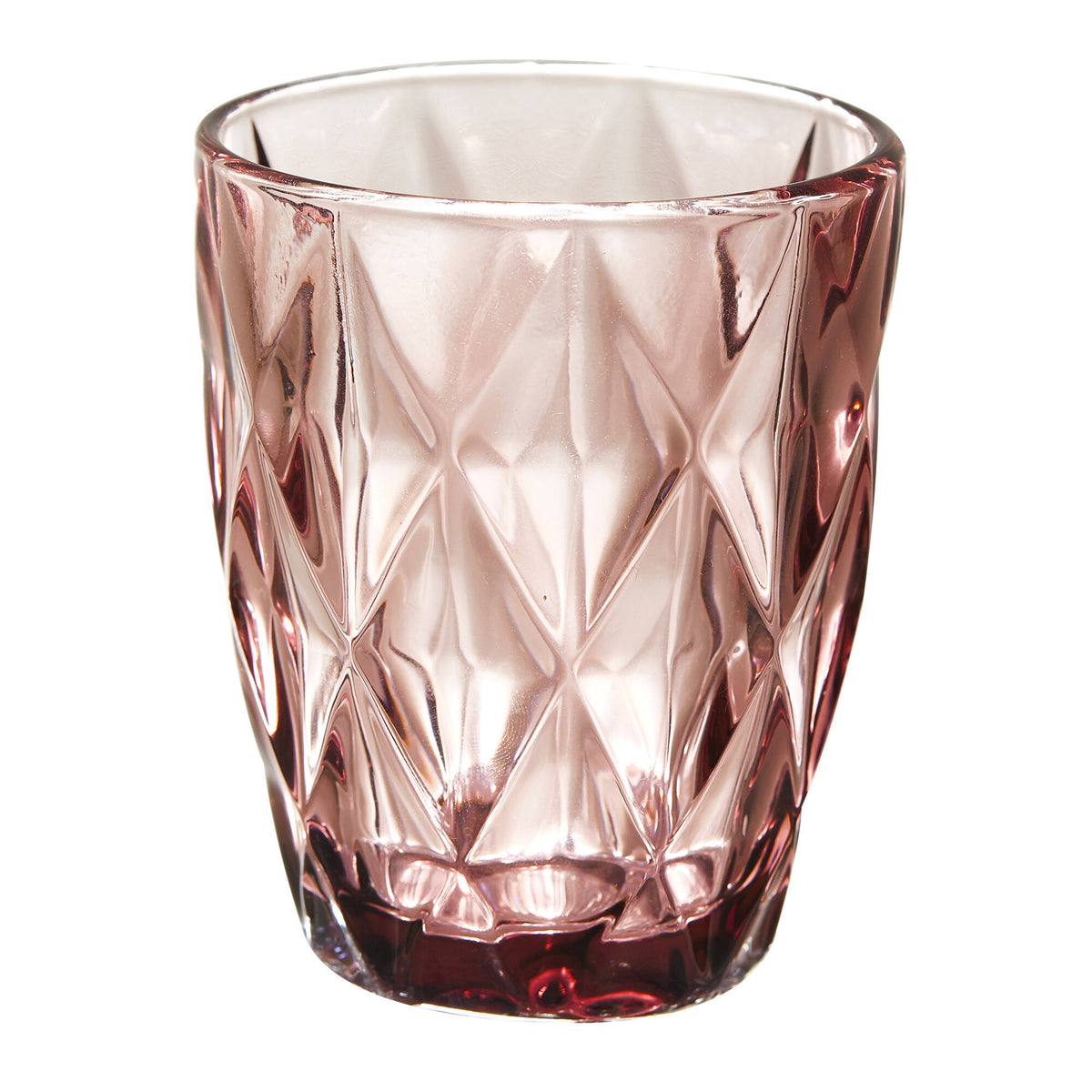 Tumbler Murano in Pasta di Vetro Rosa - set 6 pezzi