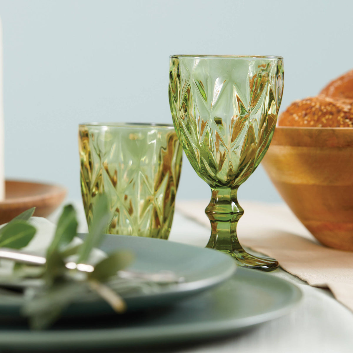 Tumbler Murano in Pasta di Vetro Verde - set 6 pezzi
