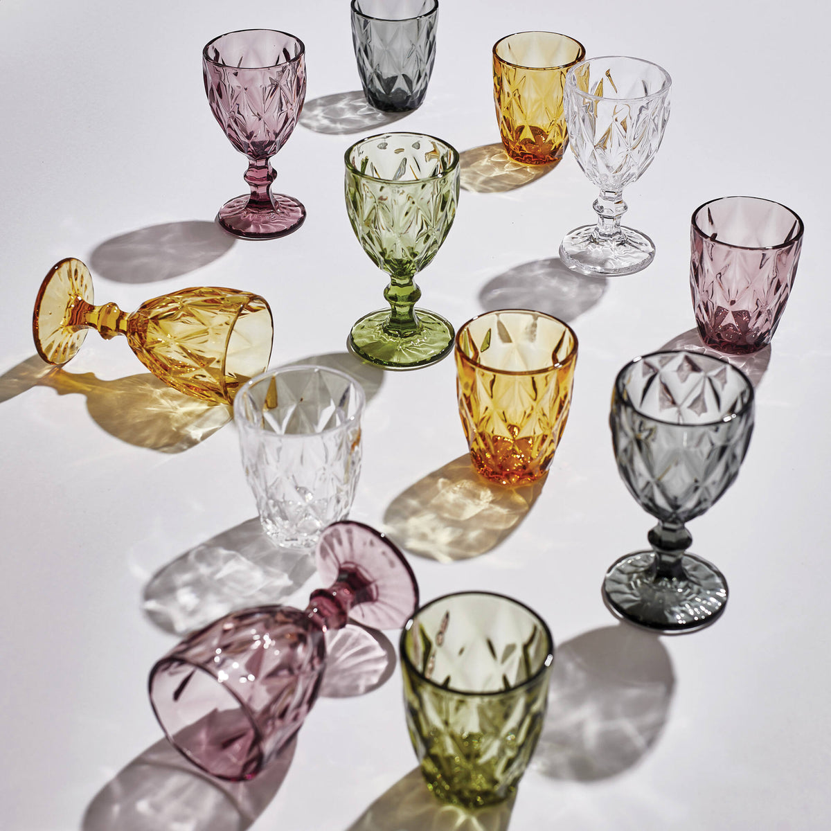 Tumbler Murano in Pasta di Vetro Grigio - set 6 pezzi