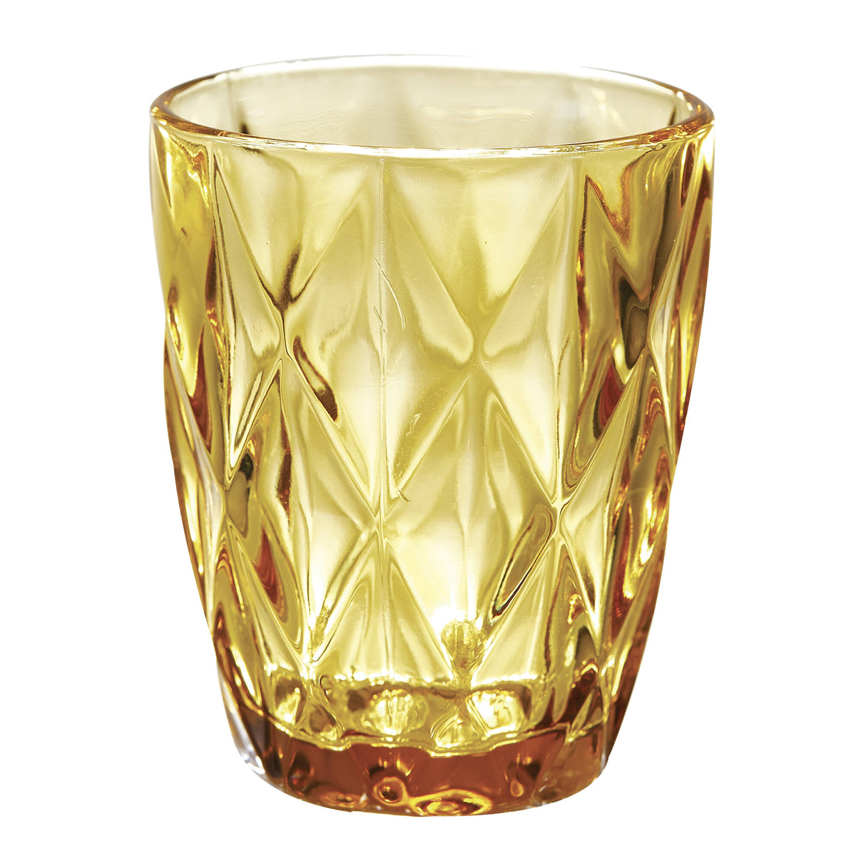 Tumbler Murano in Pasta di Vetro Giallo - set 6 pezzi