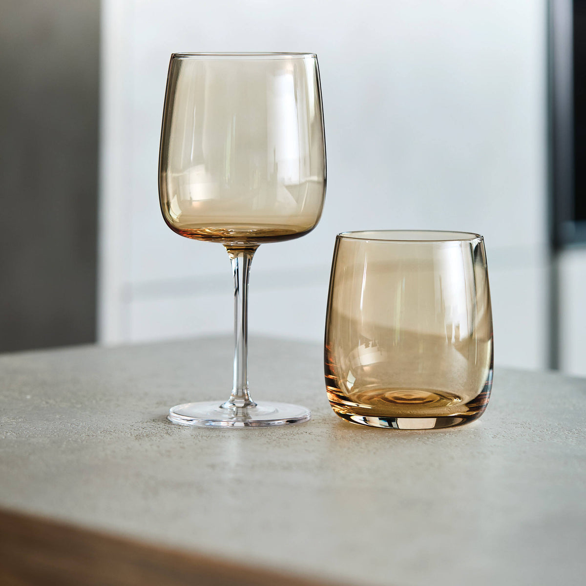 Tumbler Solaris in Vetro Ambra - Set 6 pcs