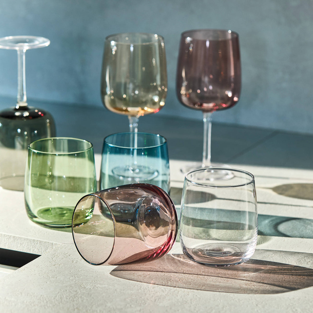 Tumbler Solaris in Vetro Ambra - Set 6 pcs
