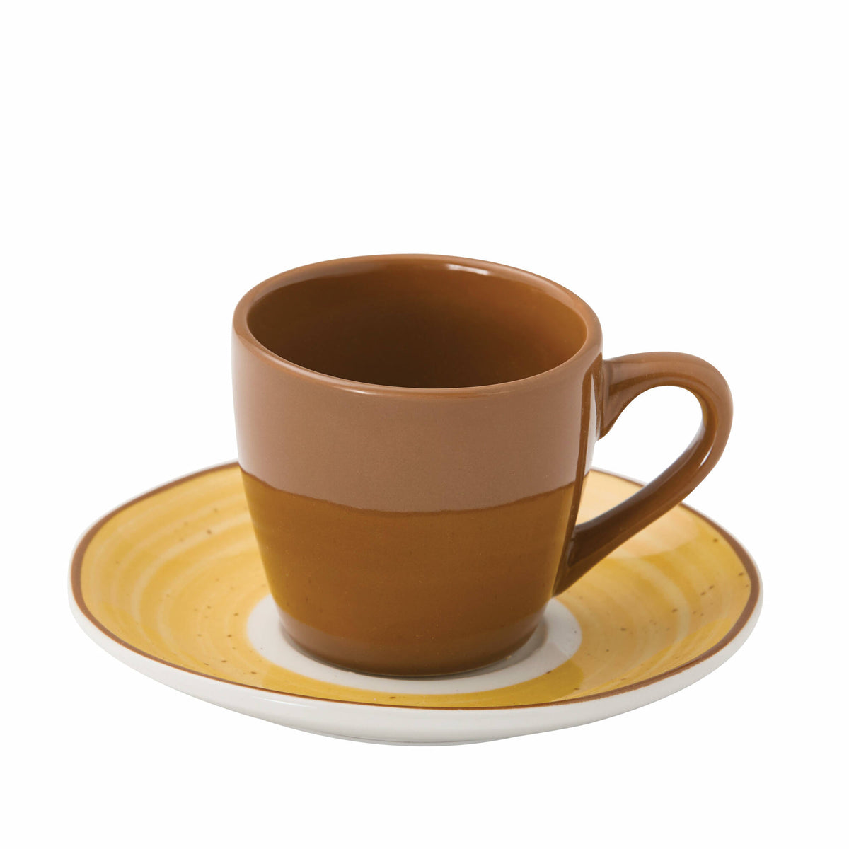 Tazzina da Caffè 90 ml e Piattino Daily Ocra - set 6 pezzi