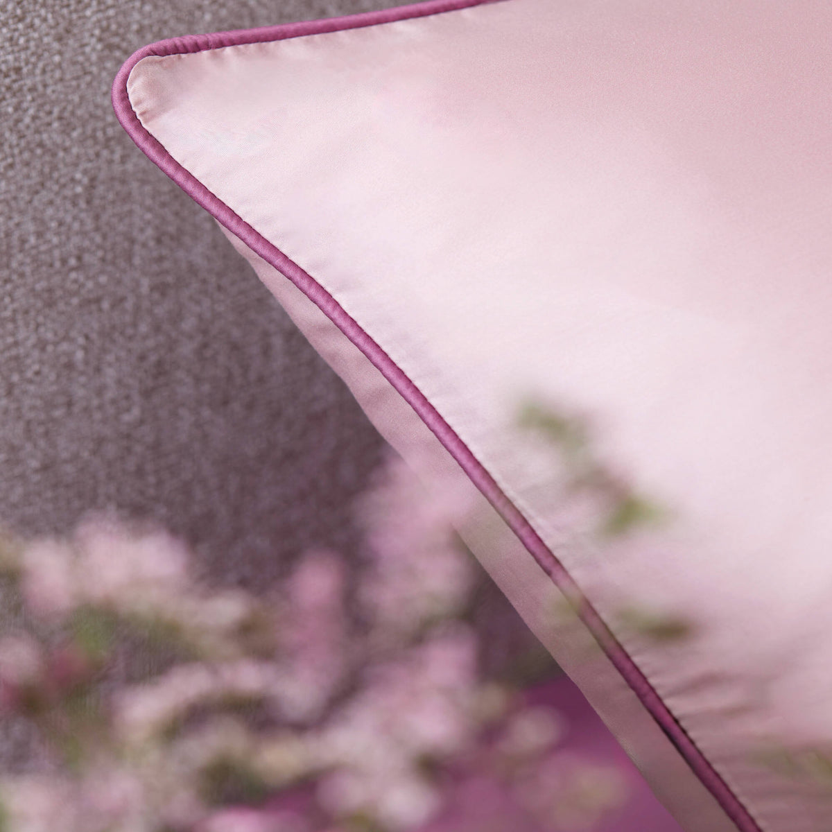 Parure copripiumino Bi-Color Marais Ocra / Cocco in Cotone Raso 600 TC 300 - Finissaggio silk - 255x200 (+50)