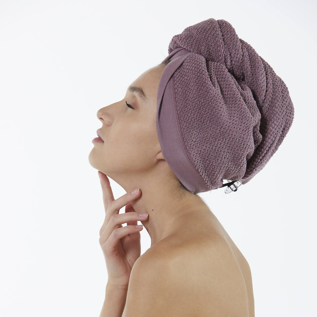 Turbante Pepe in Spugna Legno Rosa