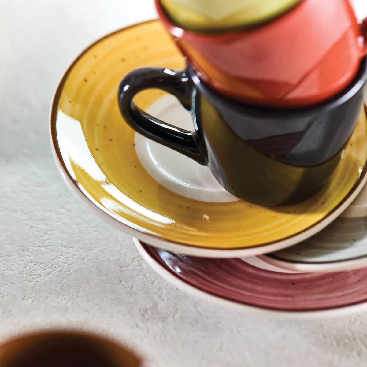 Tazzina da Caffè 90 ml e Piattino Daily Verde Mela - set 6 pezzi