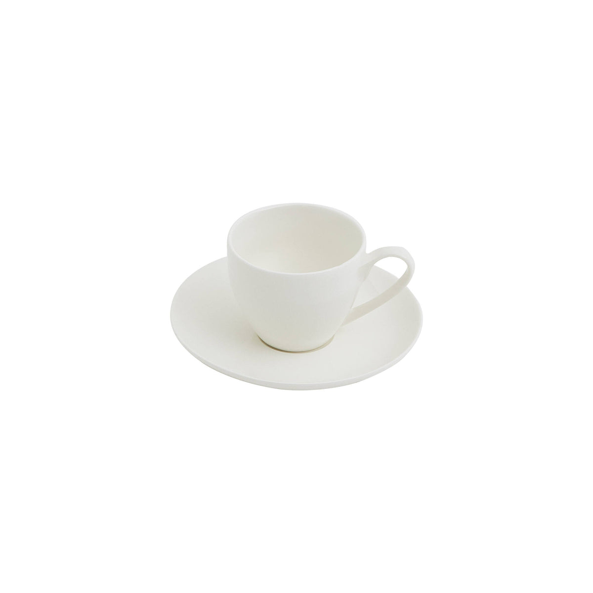 Tazzina da caffè 100ml e piattino in porcellana Ø12 Puro - Set 6 pezzi