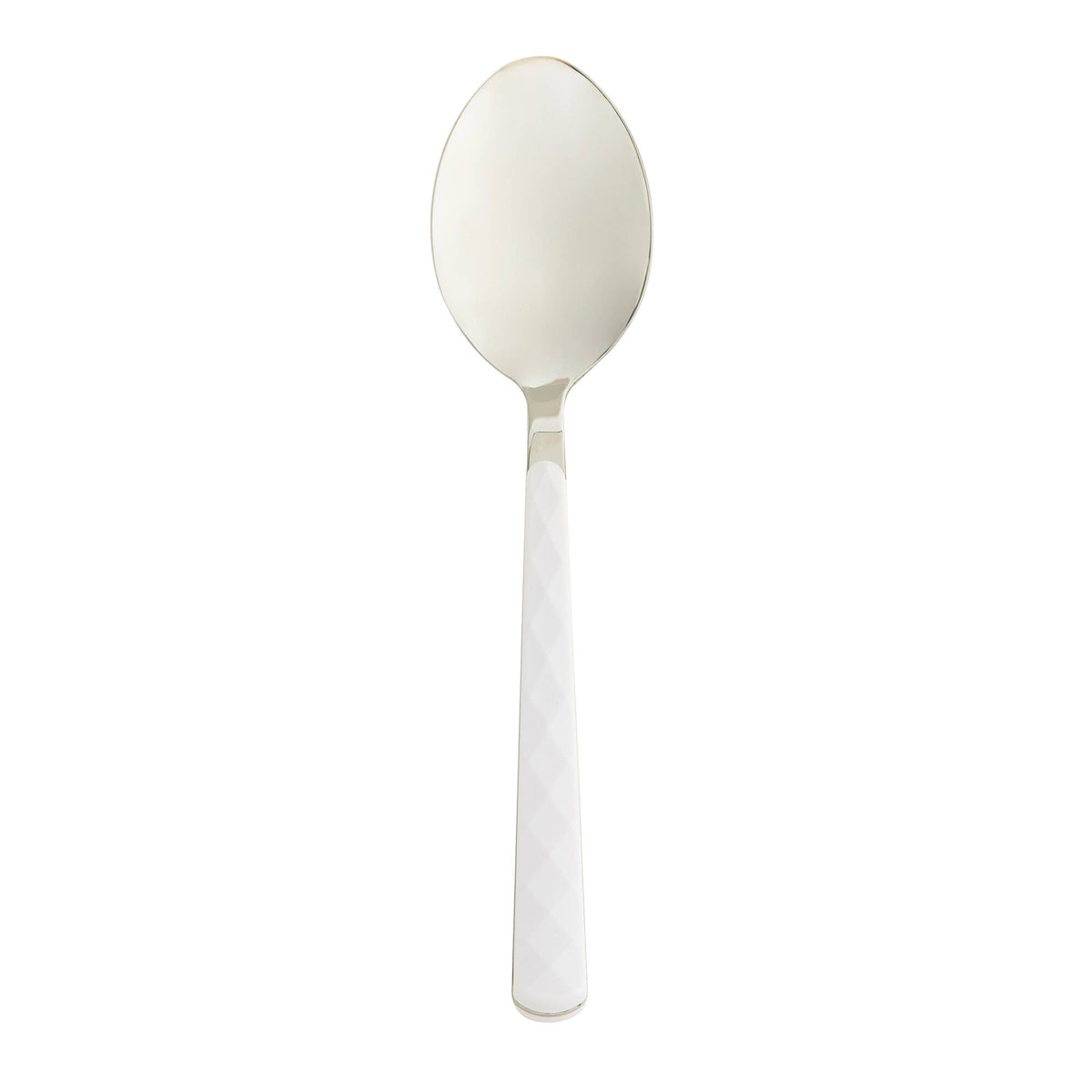 Cucchiaio Aura in AISI430 e manico in ABS Bianco - set 6 pcs