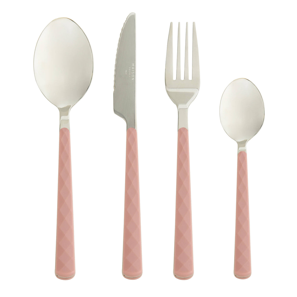 Forchetta Aura in AISI430 e manico in ABS Rosa - set 6 pcs