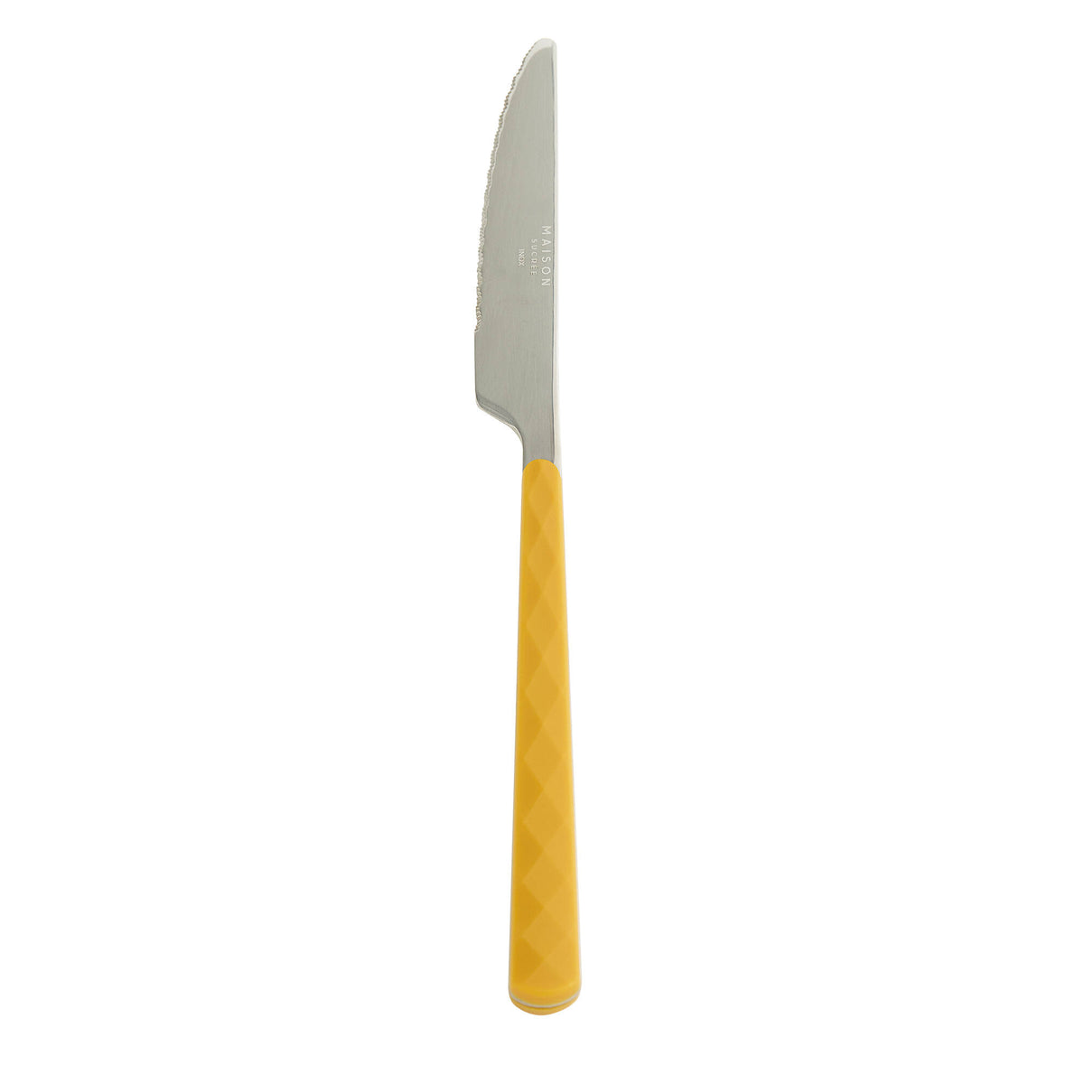 Coltello Aura in AISI430 e manico in ABS Giallo - set 6 pcs