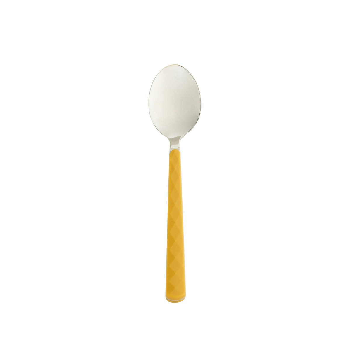 Cucchiaino Aura in AISI430 e manico in ABS Giallo - set 6 pcs