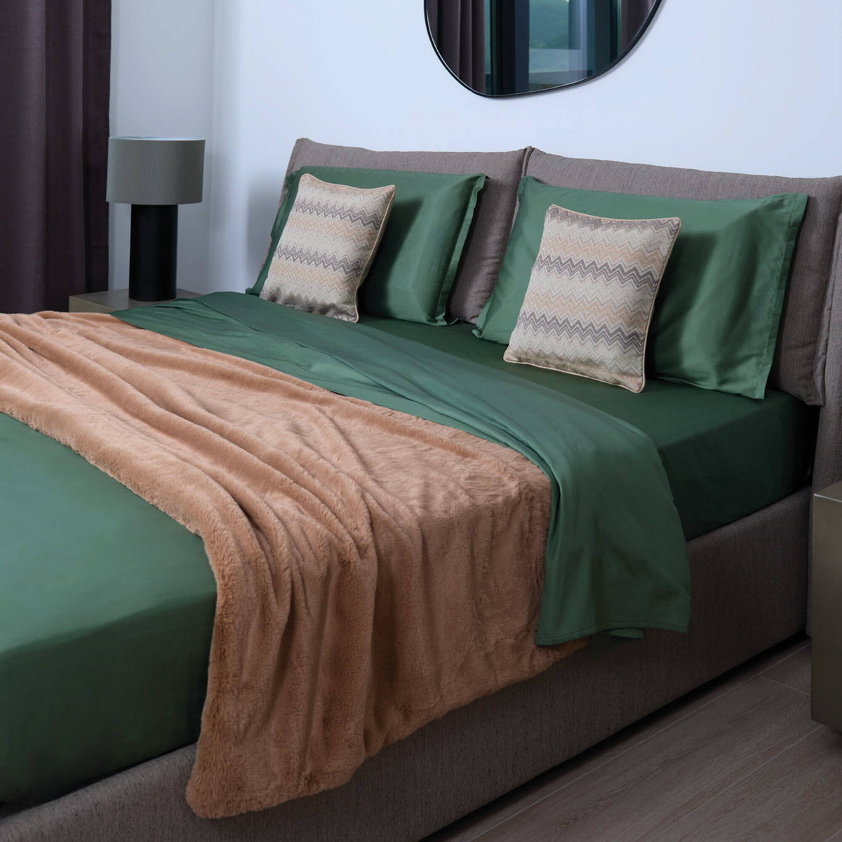 Completo Letto Marais Sorbetto in Cotone Raso 600 TC 300 - Finissaggio silk - 2 Piazze