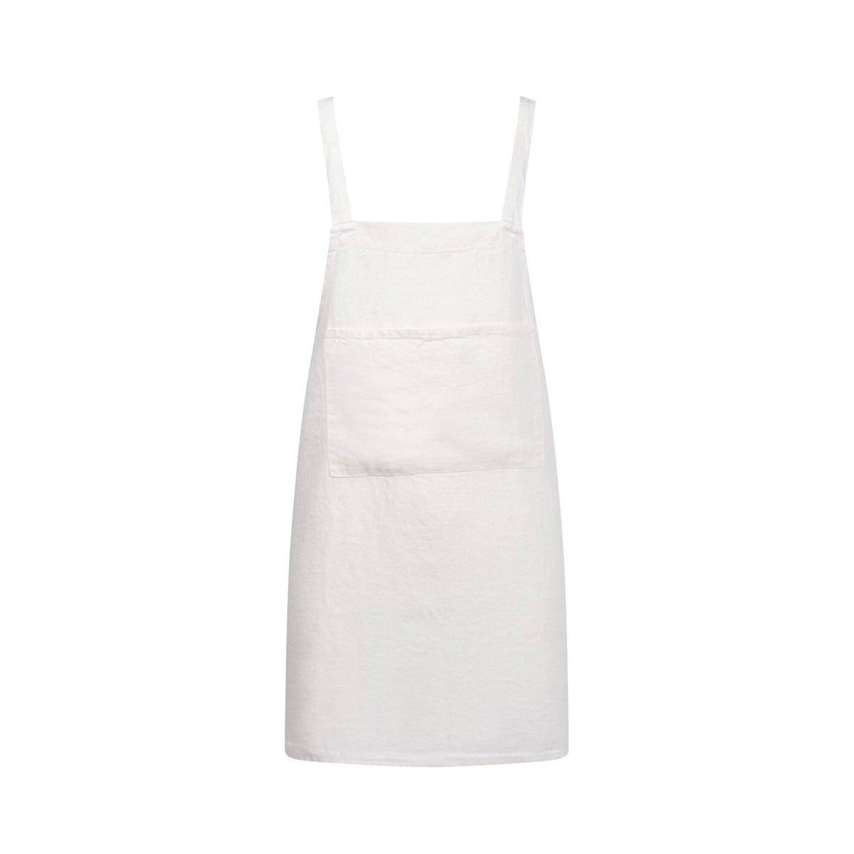Grembiule Washed Linen in Lino Lavato effetto materico Bianco - taglia unica