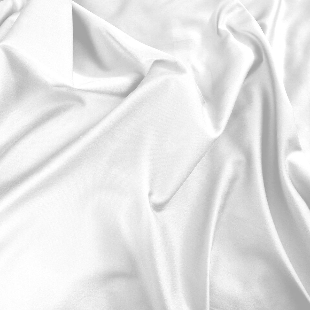 Lenzuolo con angoli King size Marais Bianco in Cotone Raso 600 TC 300 - Finissaggio silk - 180x220x30h