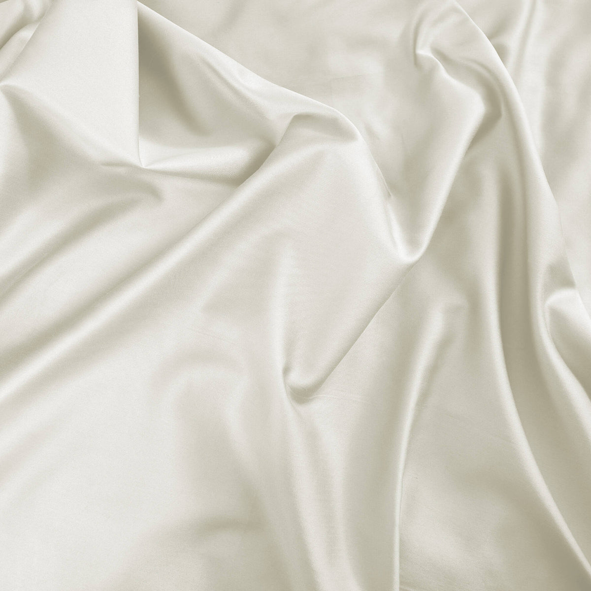 Lenzuolo con angoli King size Marais Latte in Cotone Raso 600 TC 300 - Finissaggio silk - 180x220x30h