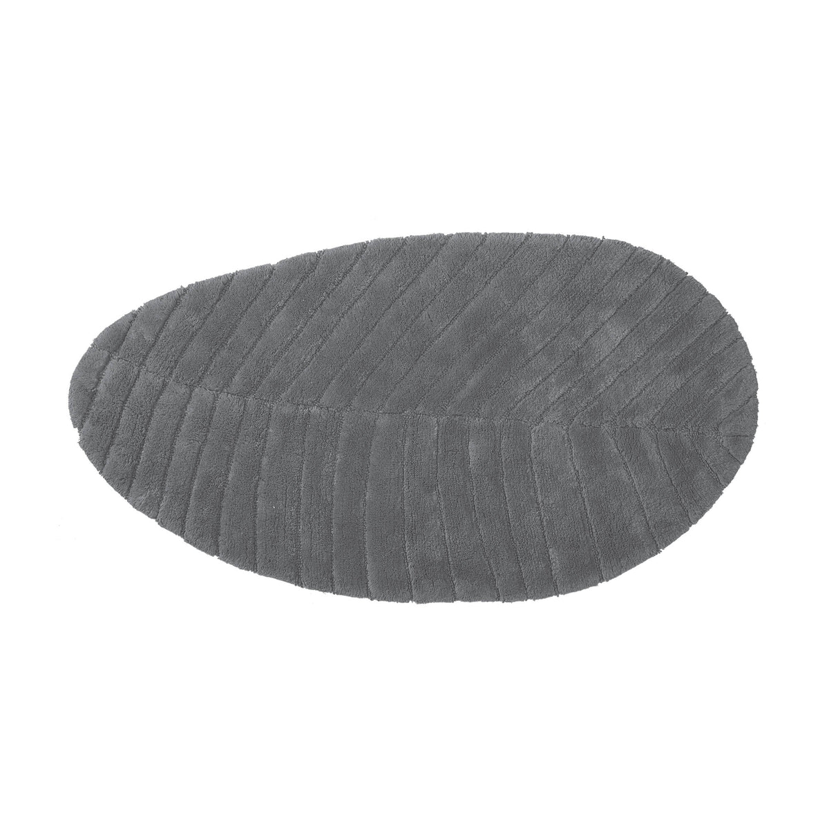 Tappeto Foglia in Cotone a pelo raso Grigio