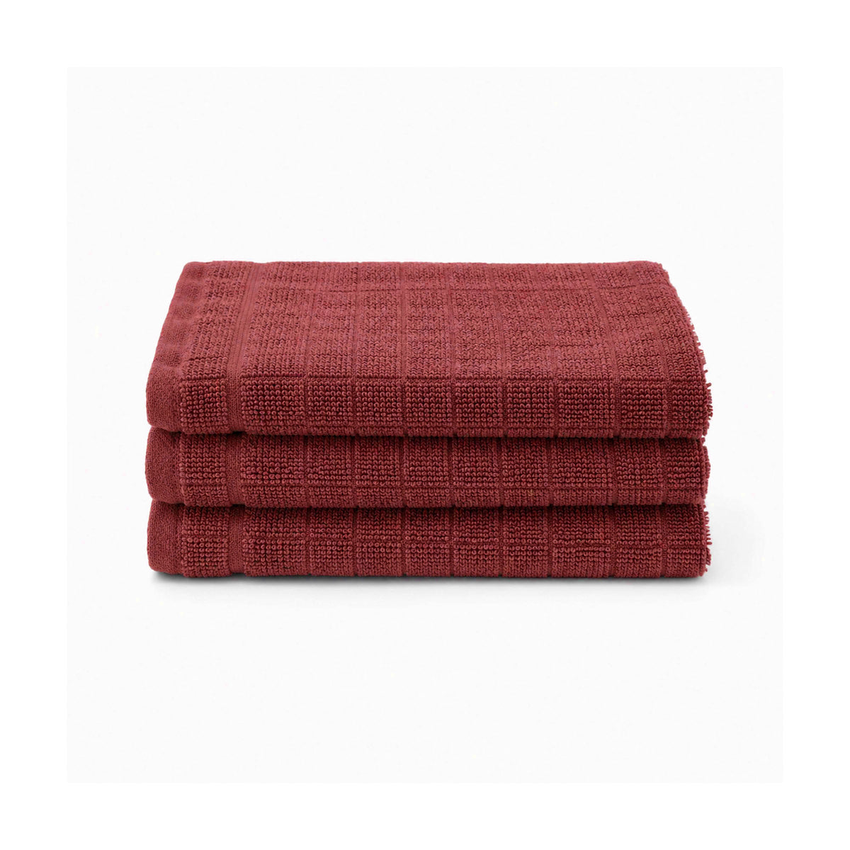 Set 3 Asciughini spugna Soffice var.10 Bordeaux 50x50