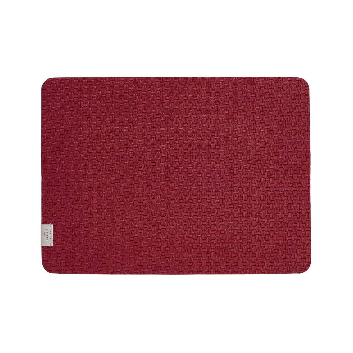 Sottopiatto decorativo in vinile intrecciato Legame var.10 Bordò 33x45