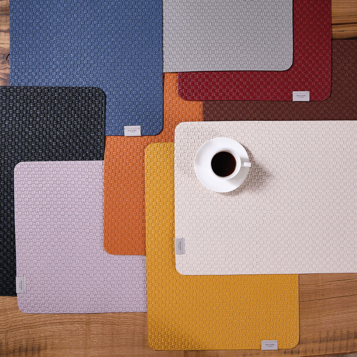 Sottopiatto decorativo in vinile intrecciato Legame var.21 Lilla 33x45