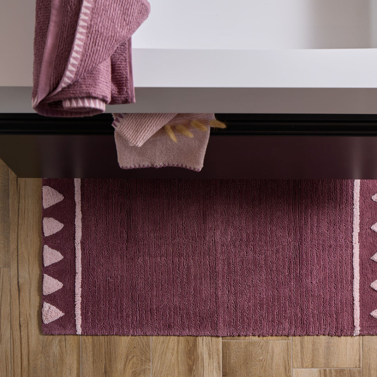 Tappeto Bagno Brera var.34 Legno Rosa 70x130