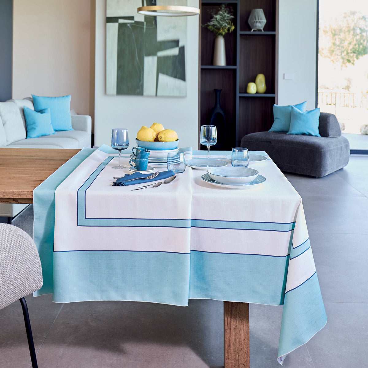 Tovaglia Korin Vibra Aqua antimacchia