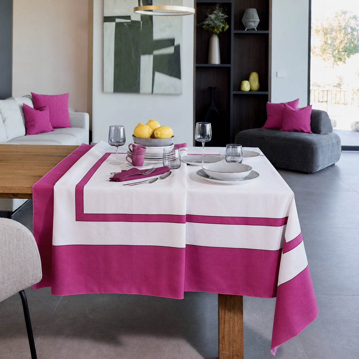 Tovaglia Korin Vibra Peonia antimacchia