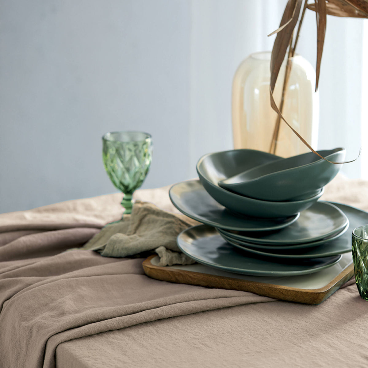 Tovaglia Washed Linen Caramello