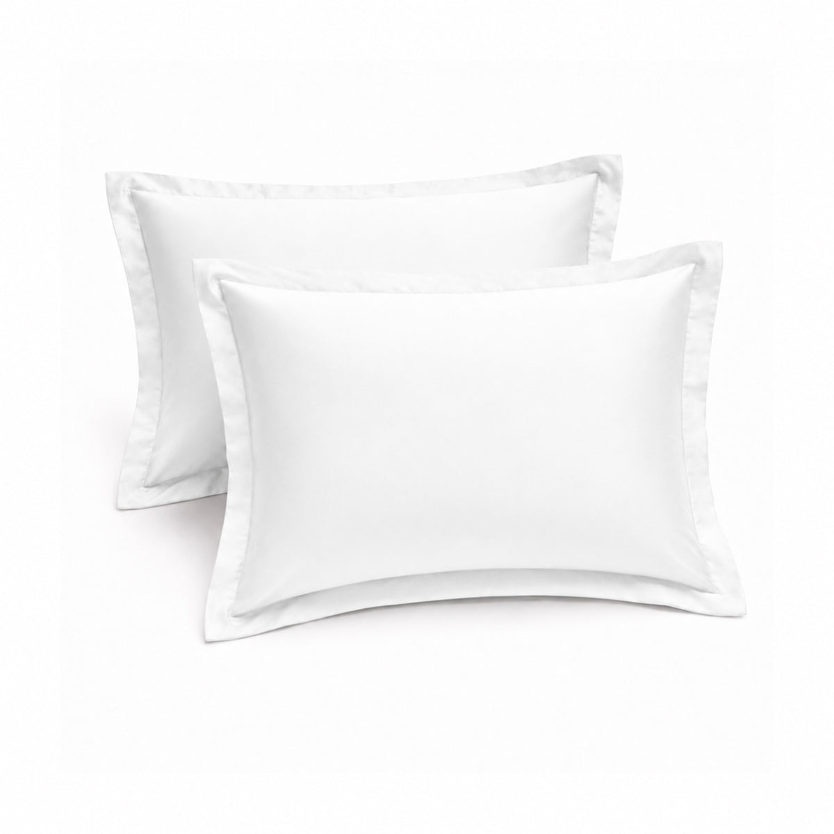 Federe Marais a 4 volani in cotone raso Bianco - 82x52