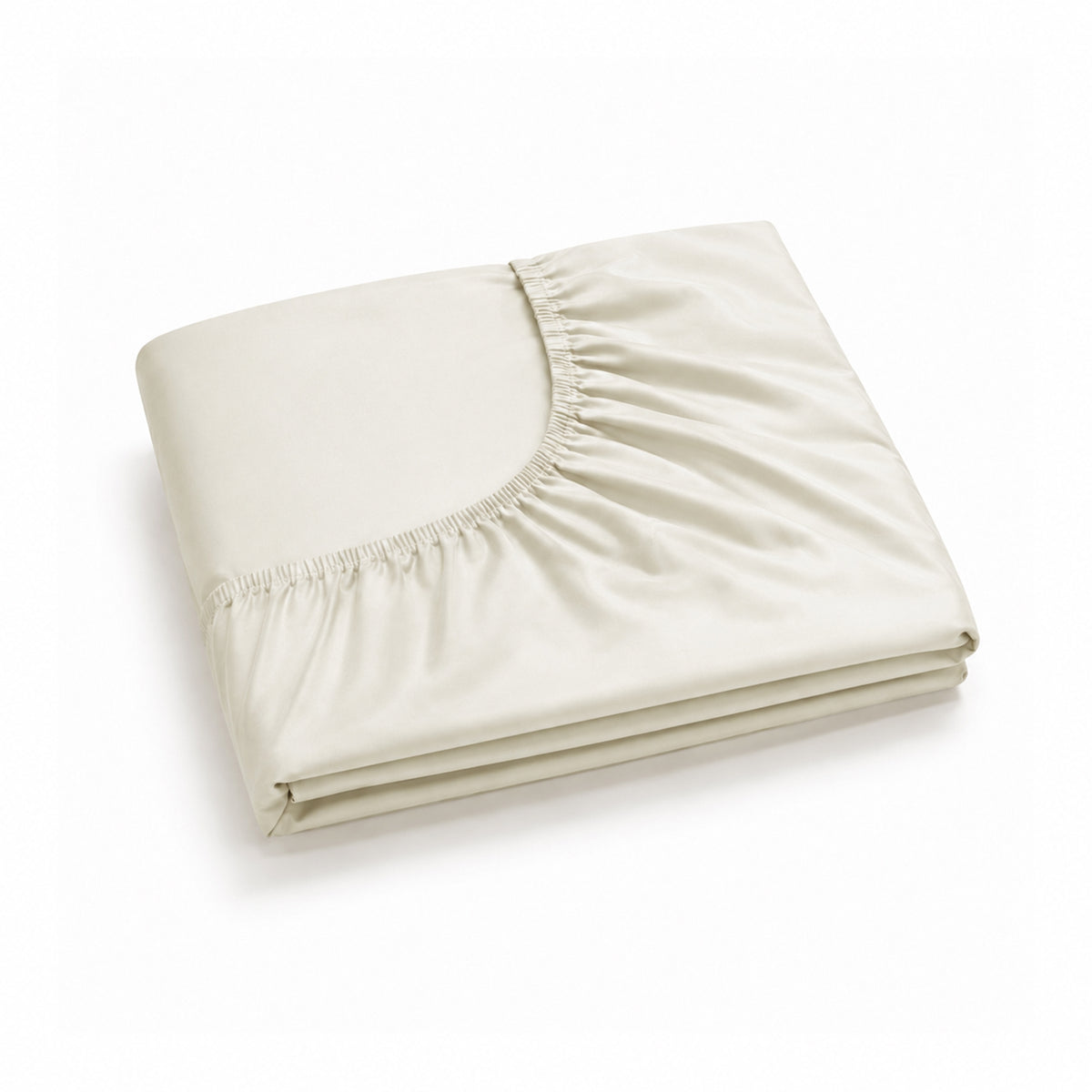 Lenzuolo con angoli King size Marais Latte in Cotone Raso 600 TC 300 - Finissaggio silk - 180x220x30h