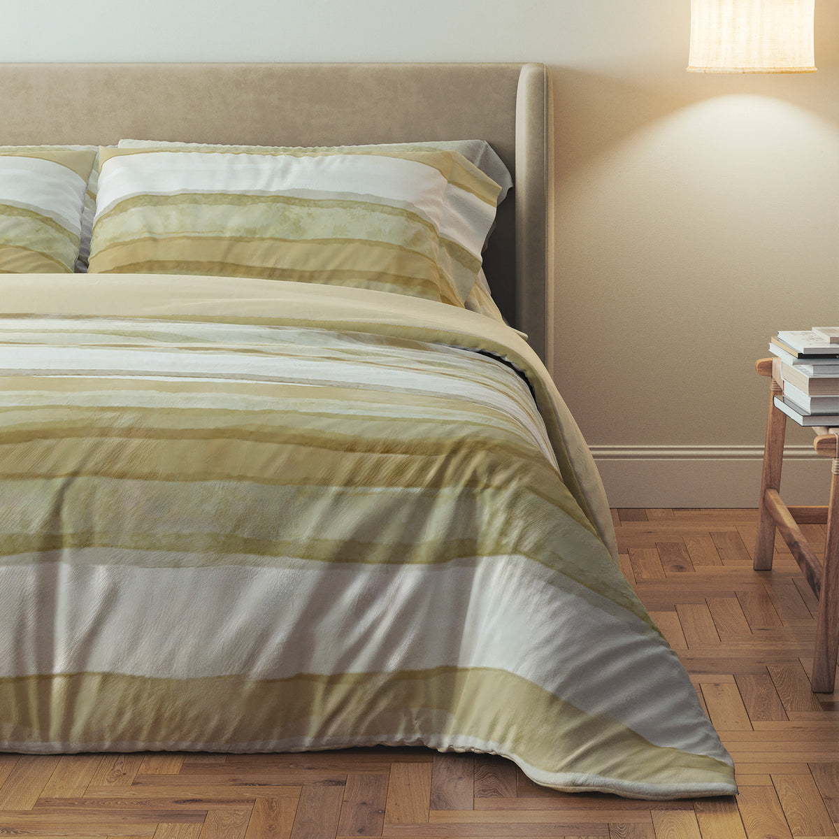 Sacco Copripiumino Tramonti beige in cotone percalle