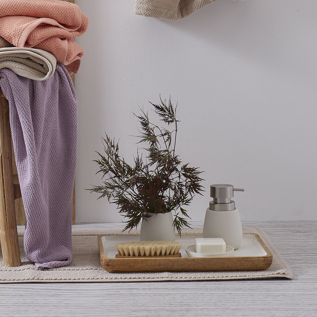 Tappeto da bagno Pepe in spugna con accessori bagno Maison Sucrée