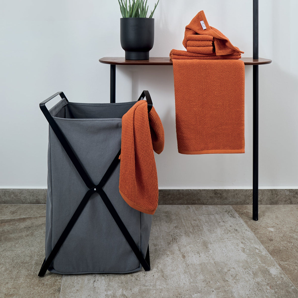 Portabiancheria Nodo in Cotone Grigio