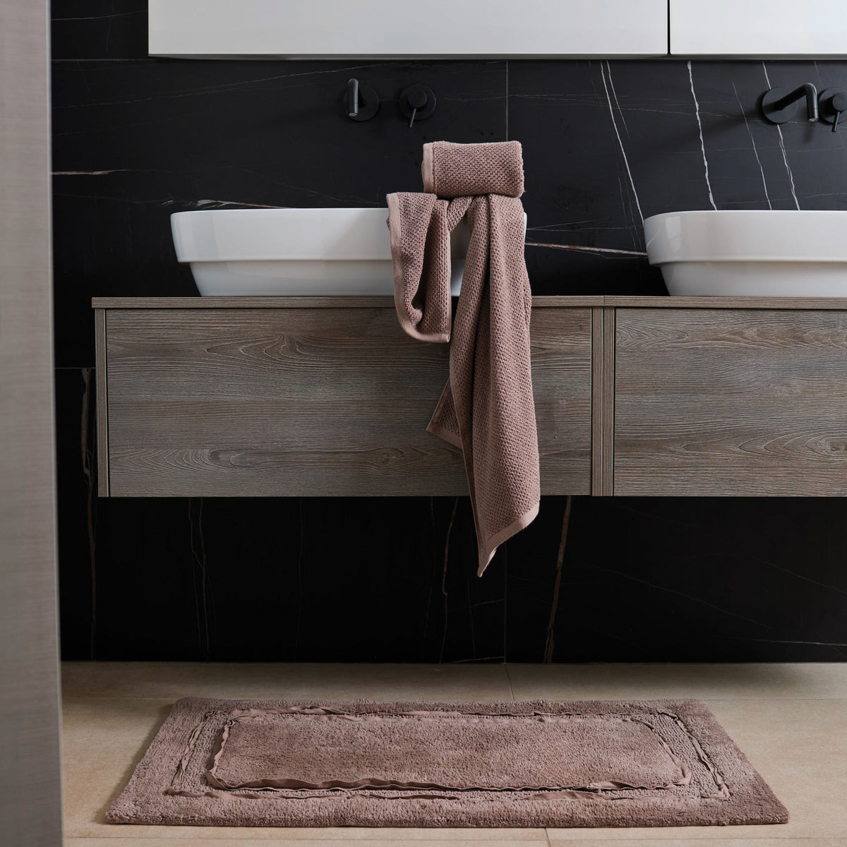 Tappeto Sensi in Cotone Taupe