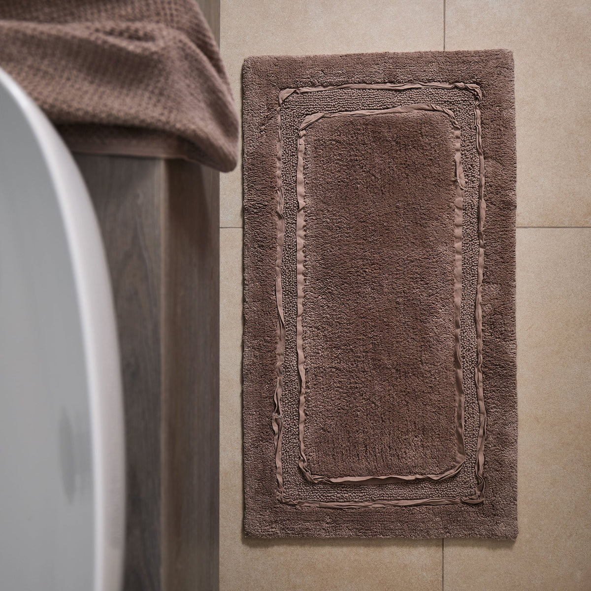 Tappeto Sensi in Cotone Taupe